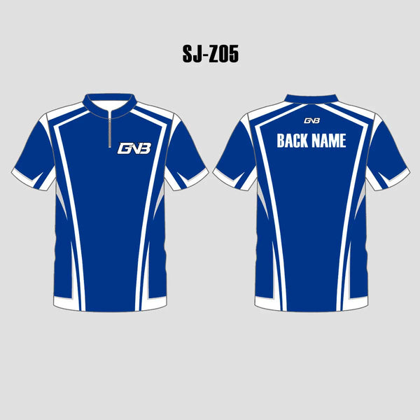 SJZ05 Navy White Sublimated Custom Practical Shooting Jerseys
