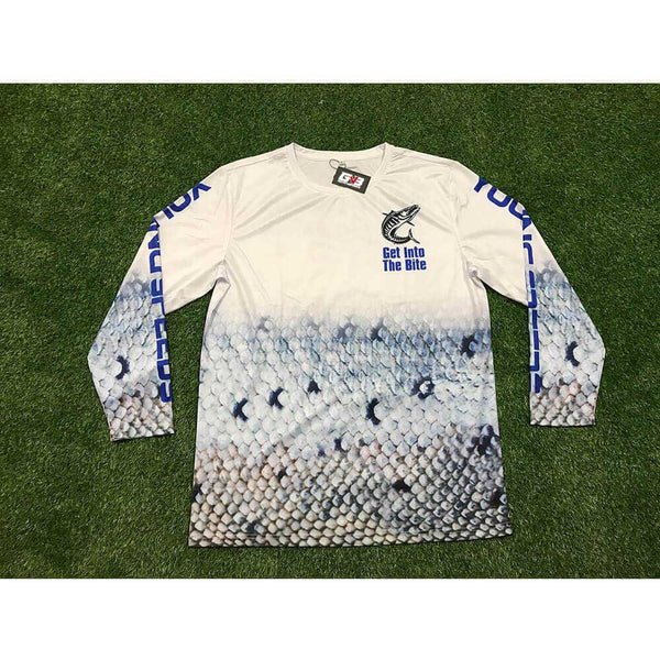 FJZ51 Fish Scale Custom Fishing Shirts Crewneck