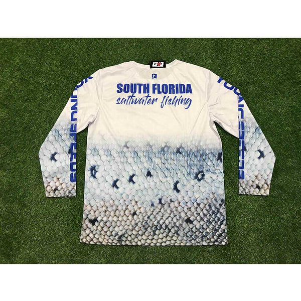 FJZ51 Fish Scale Custom Fishing Shirts Crewneck