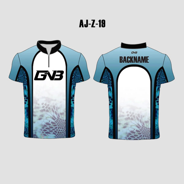 AJZ19 Blue Black Custom Performance Archery Jerseys
