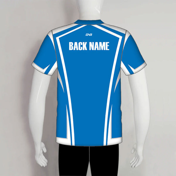 AJZ23 Blue White Custom Sublimated Archery Jerseys