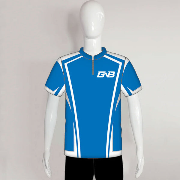AJZ23 Blue White Custom Sublimated Archery Jerseys
