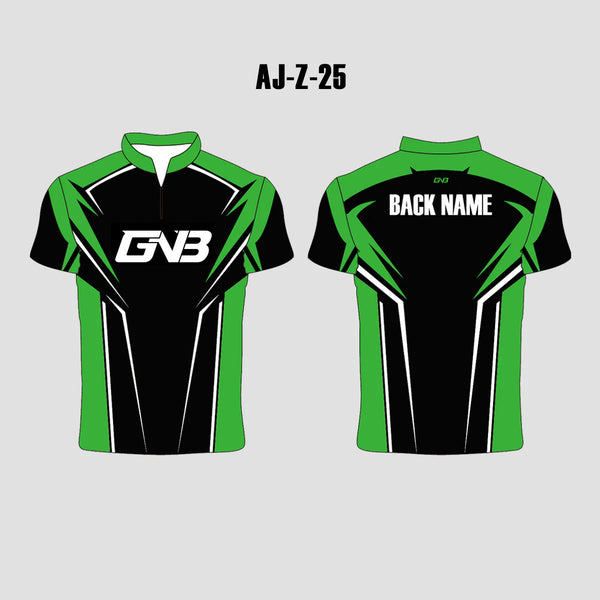 AJZ25 Green Custom Sublimated Zip Archery Jerseys