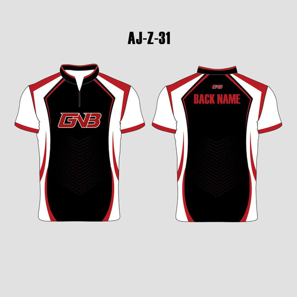 AJZ31 Black Red Custom Archery Jerseys
