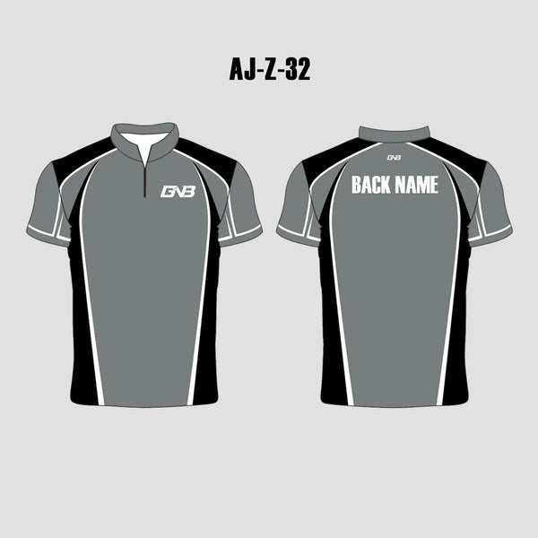 AJZ32 Grey Black Custom Archery Jerseys