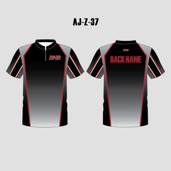AJZ37 Black Gray Custom Blank Archery Shooter Shirts