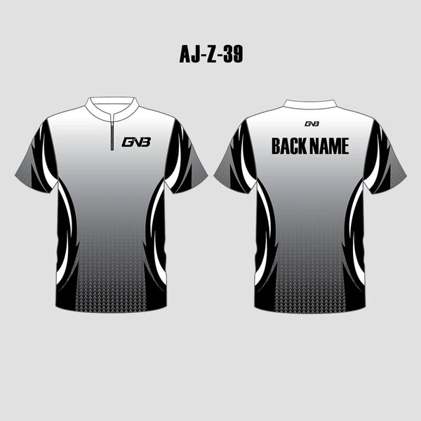 AJZ39 White Black Gray Custom Archery Club Shooter Shirts