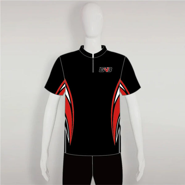 AJZ44 Black Red White Custom Archery Shooter Jerseys