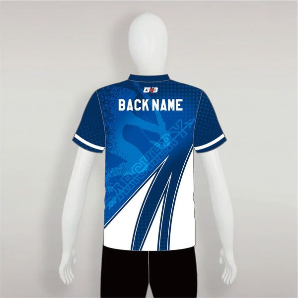 AJZ43 Archer Themed Blue Custom Archery Shooter Jerseys