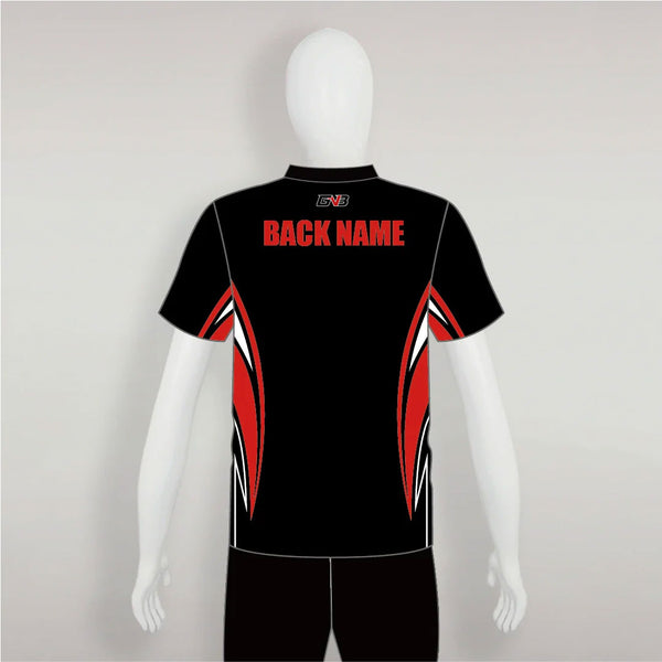AJZ44 Black Red White Custom Archery Shooter Jerseys