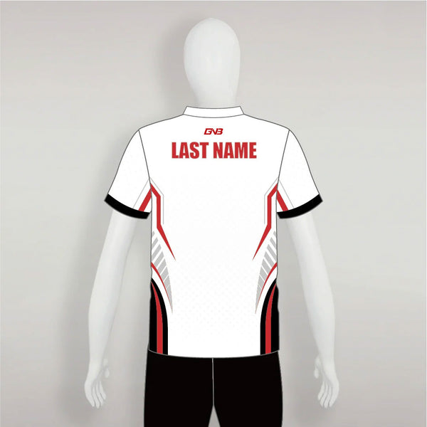 AJZ45 White Black Red Custom Archery Shooter Jerseys