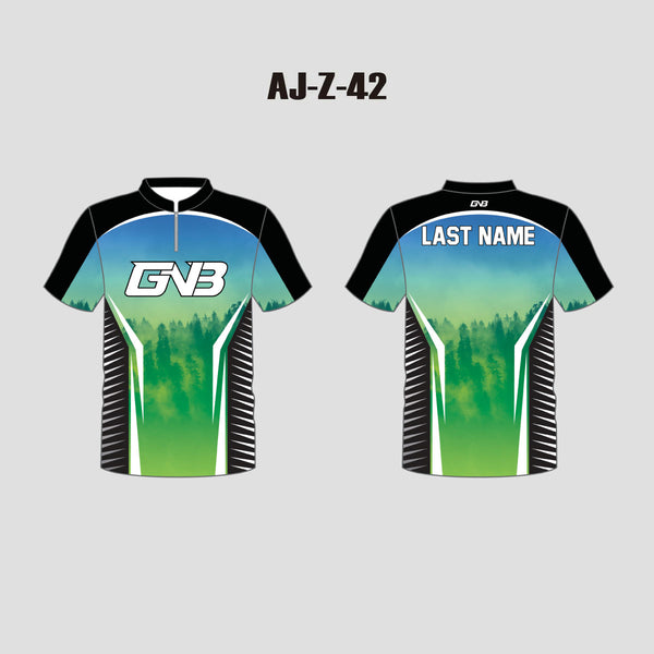 AJZ42 Green Forest Custom Bowhunting Archery Shooter Jerseys