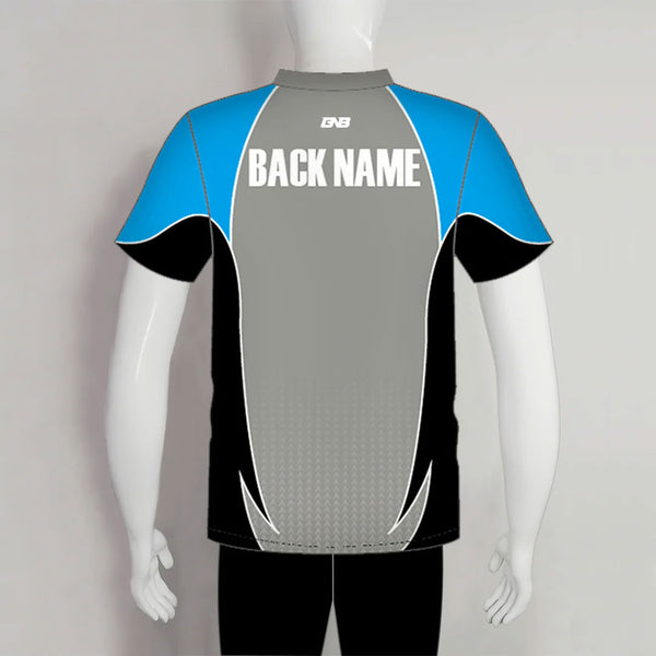 AJX10 Grey Blue Black Custom Archery Shooter Jerseys