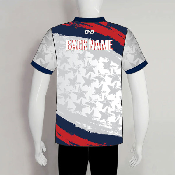 AJZ40 Abstract Stars Patriotic Custom Archery Team Jerseys
