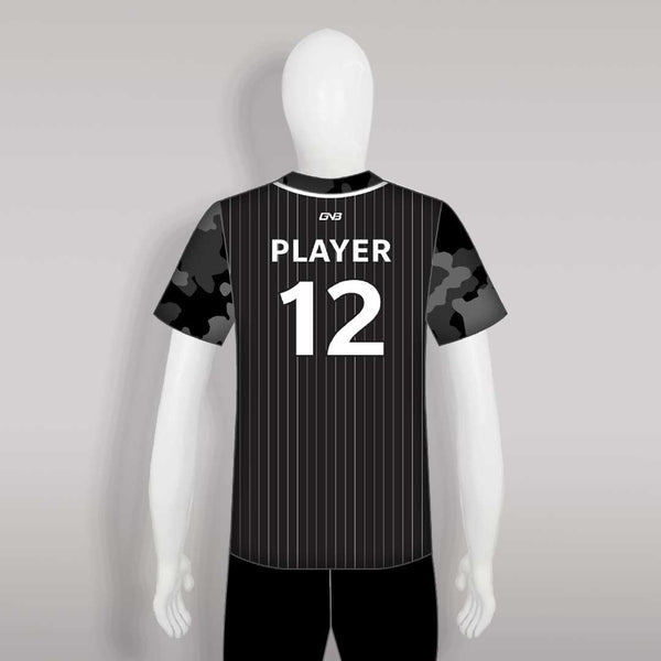 C3 Stripe Camo Sublimated Custom Full Button Baseball Jerseys