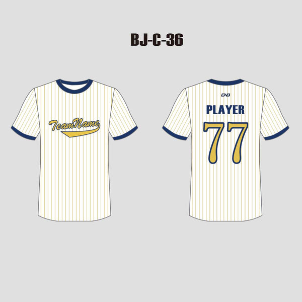 C36 Pinstripe Custom Crew Baseball Shirts for Men and Women