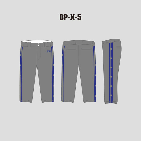 BKX5 Gray Blue Mens & Youth Custom Baseball Knickers