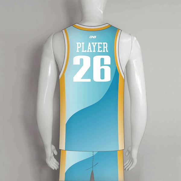 BSKX11 Teal Gradient Custom Team Basketball Uniforms Wholesale