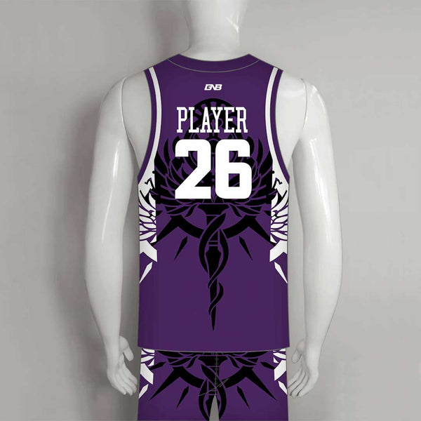 BSKX13 Purple Sublimation Personalized Cool Basketball Uniforms