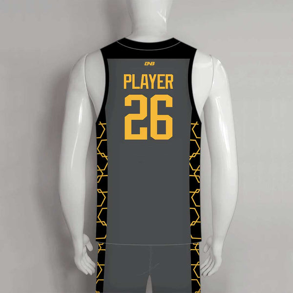 BSKX15 Dark Gray Custom College Basketball Uniforms