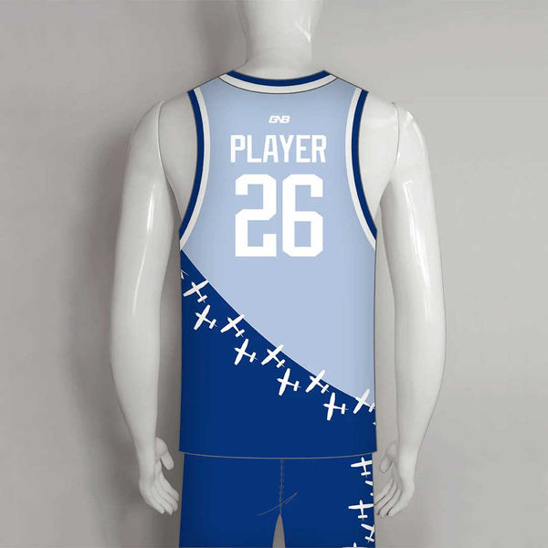 BSKX16 Plain Blue Custom Youth Basketball Uniforms