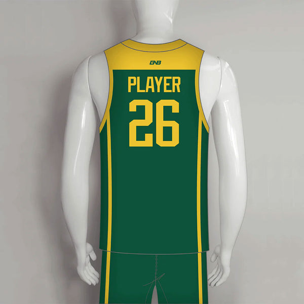BSKX5 Green Custom College High School Basketball Uniforms