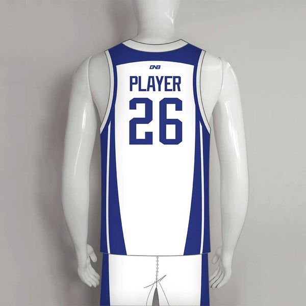 BSKX9 Plain White Custom Girls Basketball Uniforms