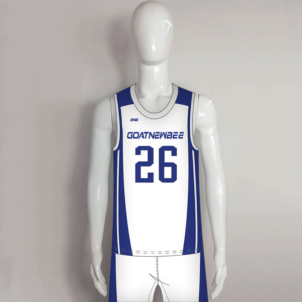 BSKX9 Plain White Custom Girls Basketball Uniforms