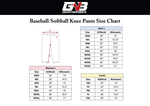 BKX2 Navy Mens Youth Knicker Baseball Pants Custom Made