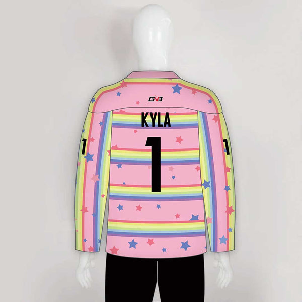 HJC162 Pink Unicorn Sublimated Custom Hockey Jerseys