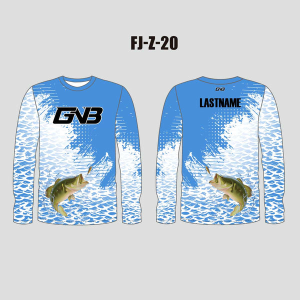 FJZ20 Largemouth Bass Custom Performance Fishing Shirts