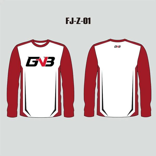 FJZ01 Sublimated Custom Sun Protection Fishing Shirts Crew Neck