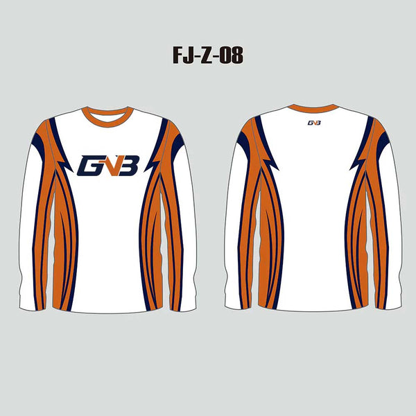 FJZ08 Sublimated Custom White Fishing Shirts for Men Women
