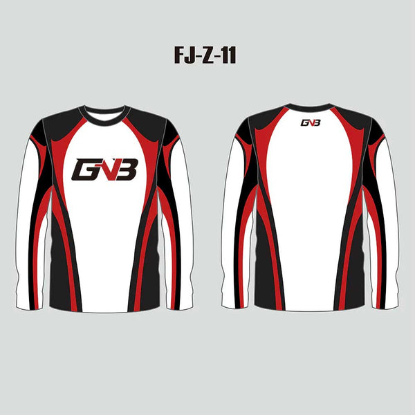FJZ11 Sublimated Performance Custom Crew Youth Adult Fishing Jerseys