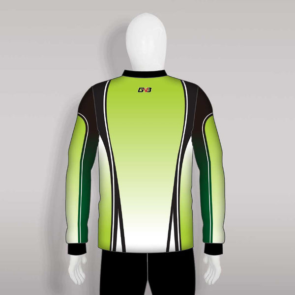 FJZ17 Green 1/4 Zip Custom Long Sleeve Performance Fishing Shirts
