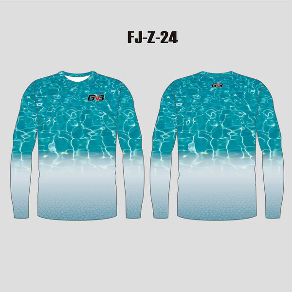 FJZ24 Swimming Pool Water Custom Performance Fishing Shirts