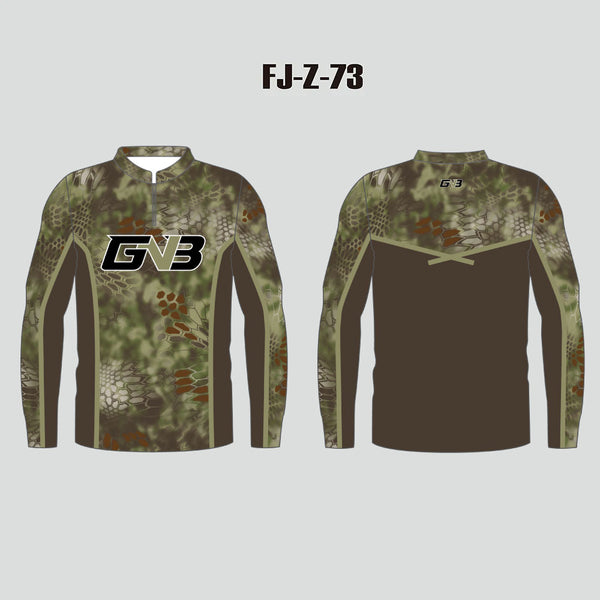 FJZ73 Green Custom Performance Fishing Shirts