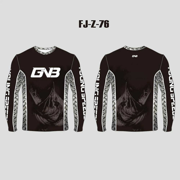 FJZ76 Pike Mouth Steel Black Custom Performance Fishing Shirts