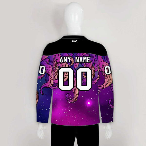 HJC174 Cool Starry Kraken Sublimated Custom Hockey Jerseys