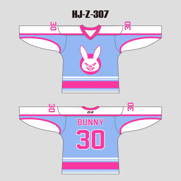 HJZ307 Bunny Sublimated Custom Hockey Jerseys