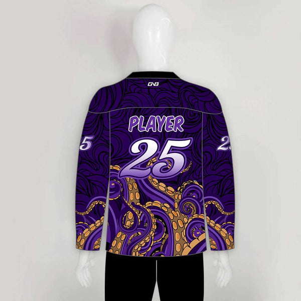 HJL2 Kraken Skull Sublimated Custom Ice Roller Hockey Jerseys