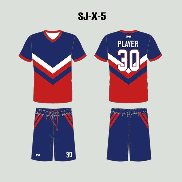 X5 Red Blue Custom Blank Soccer Jerseys For Youth and Adults