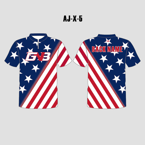 AJX5 American Flag Custom Sublimated Archery Shooting Jerseys