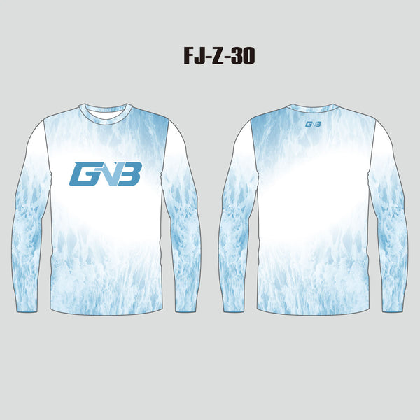 FJZ30 Sea Foam Marble Surface Background Custom Performance Fishing Shirts