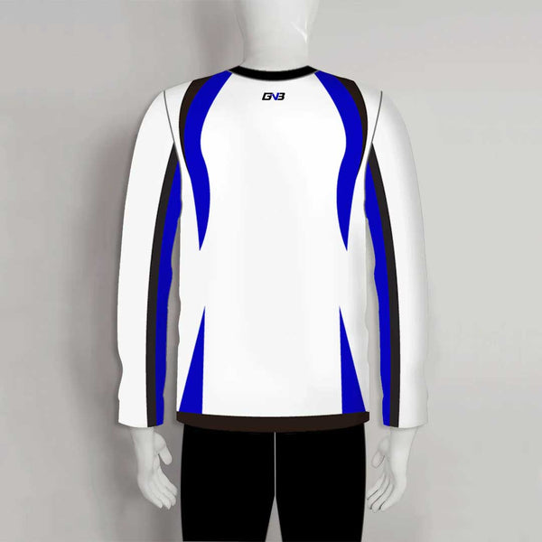 FJZ03 White Performance Custom Fishing Jerseys Crew Neck