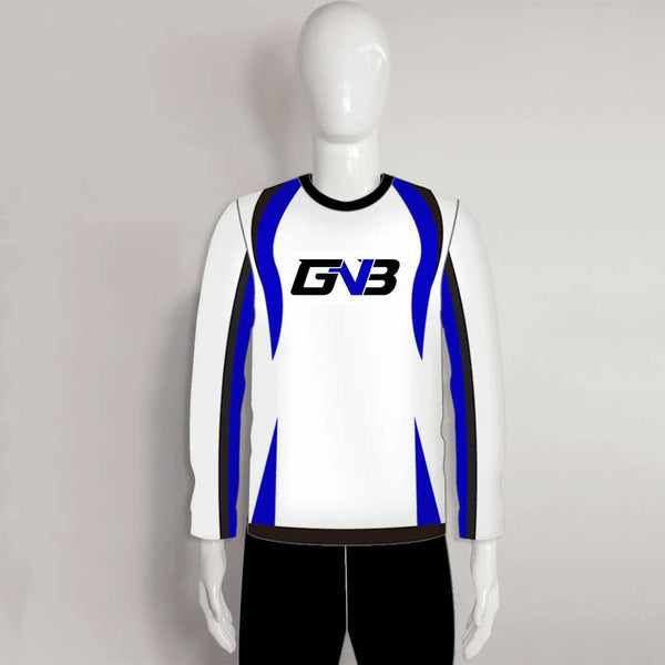 FJZ03 White Performance Custom Fishing Jerseys Crew Neck