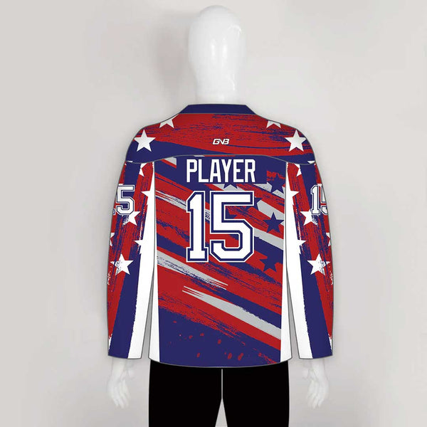 HJZ262 Patriotic Eagle Custom Sublimated Hockey Jerseys
