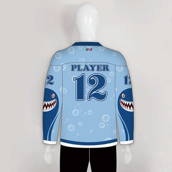 HJZ290 Sublimated Sharks Custom Hockey Jerseys