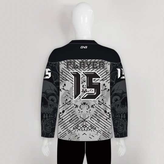 HJZ291 Gangster Skull Sublimated Custom Hockey Jerseys