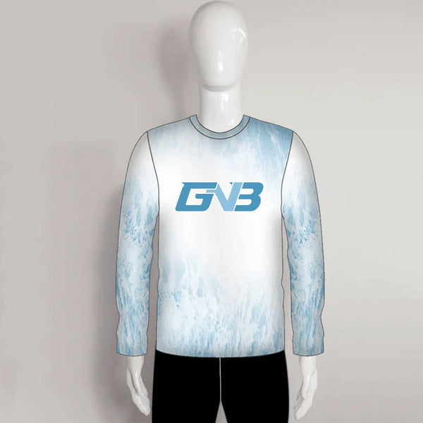FJZ30 Sea Foam Marble Surface Background Custom Performance Fishing Shirts